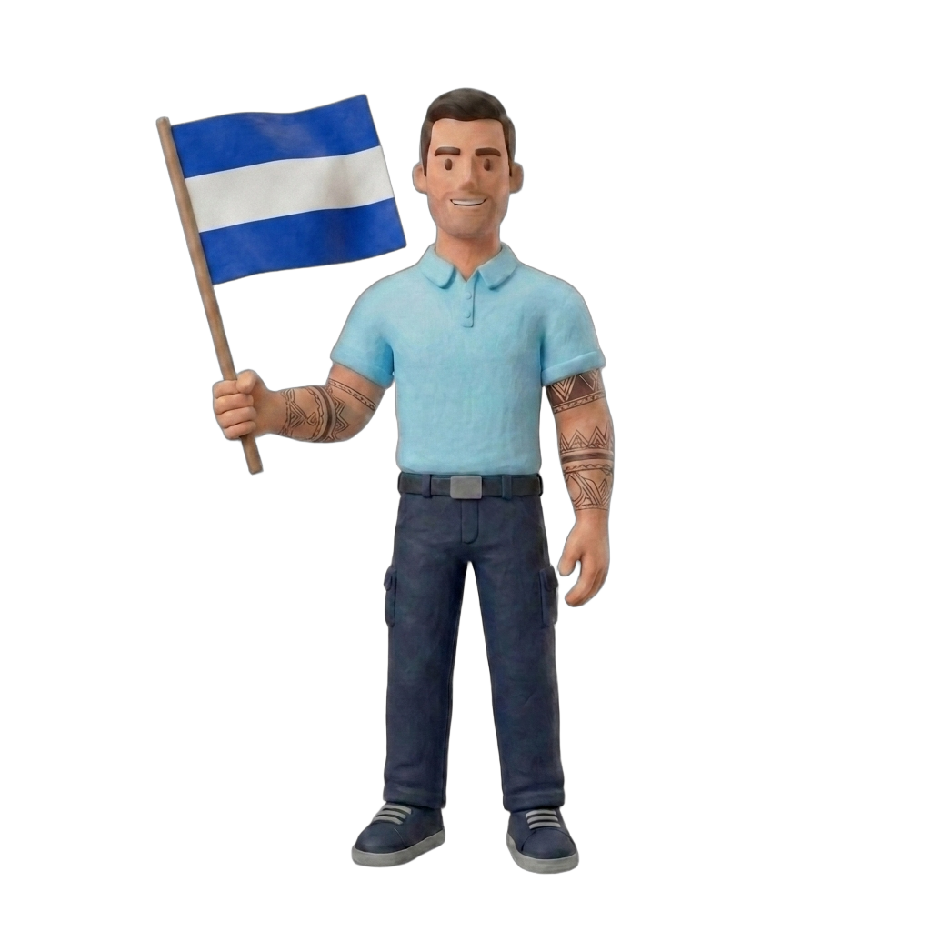 Verhuizer met Almelose vlag