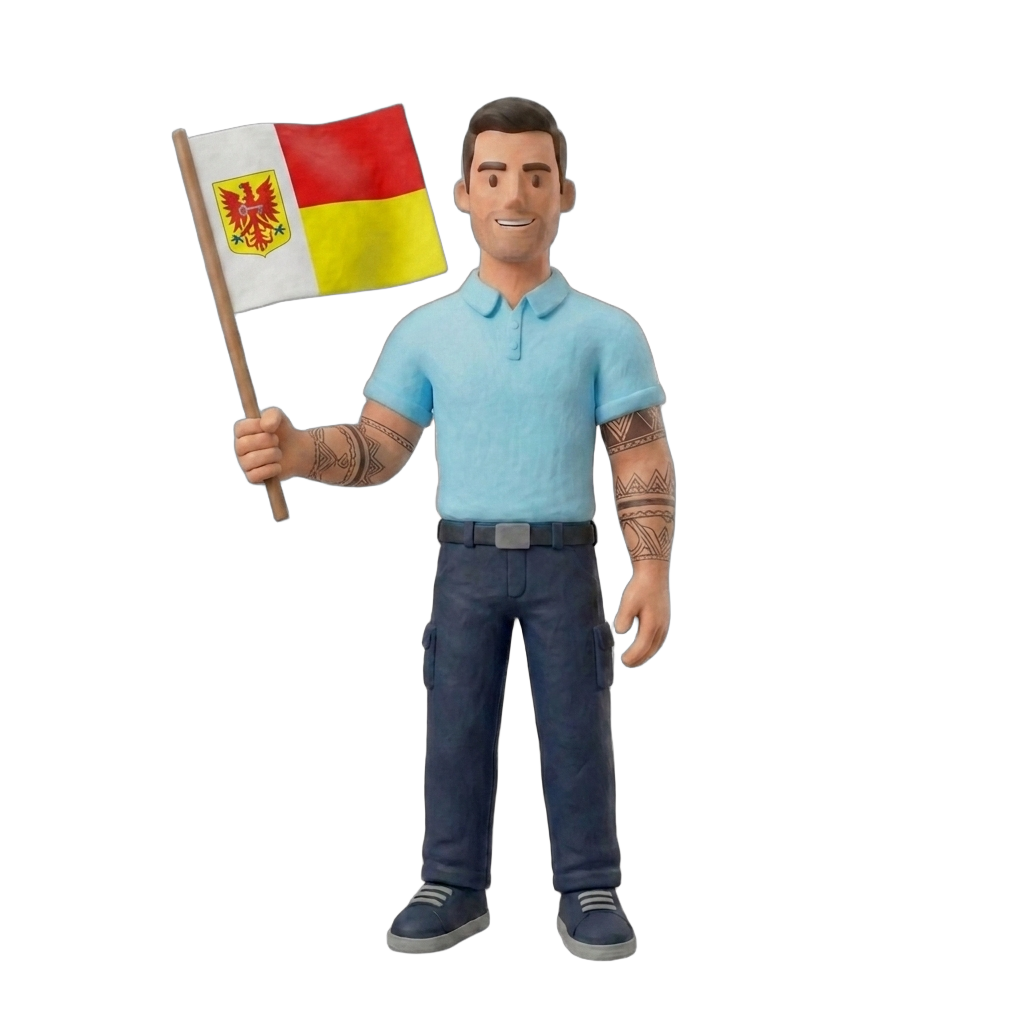 Verhuizer met vlag van Apeldoorn