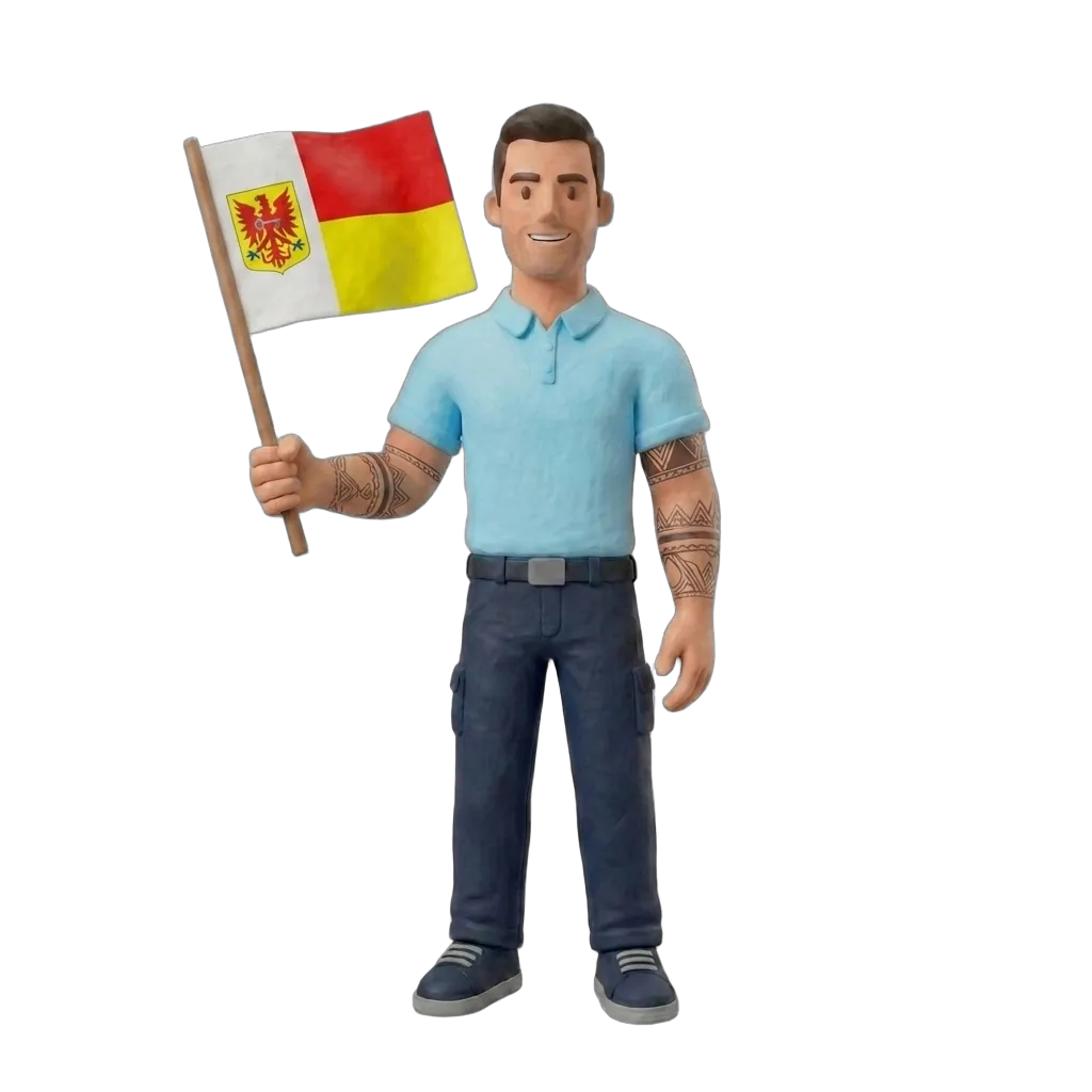 Verhuizer met Apeldoorn vlag