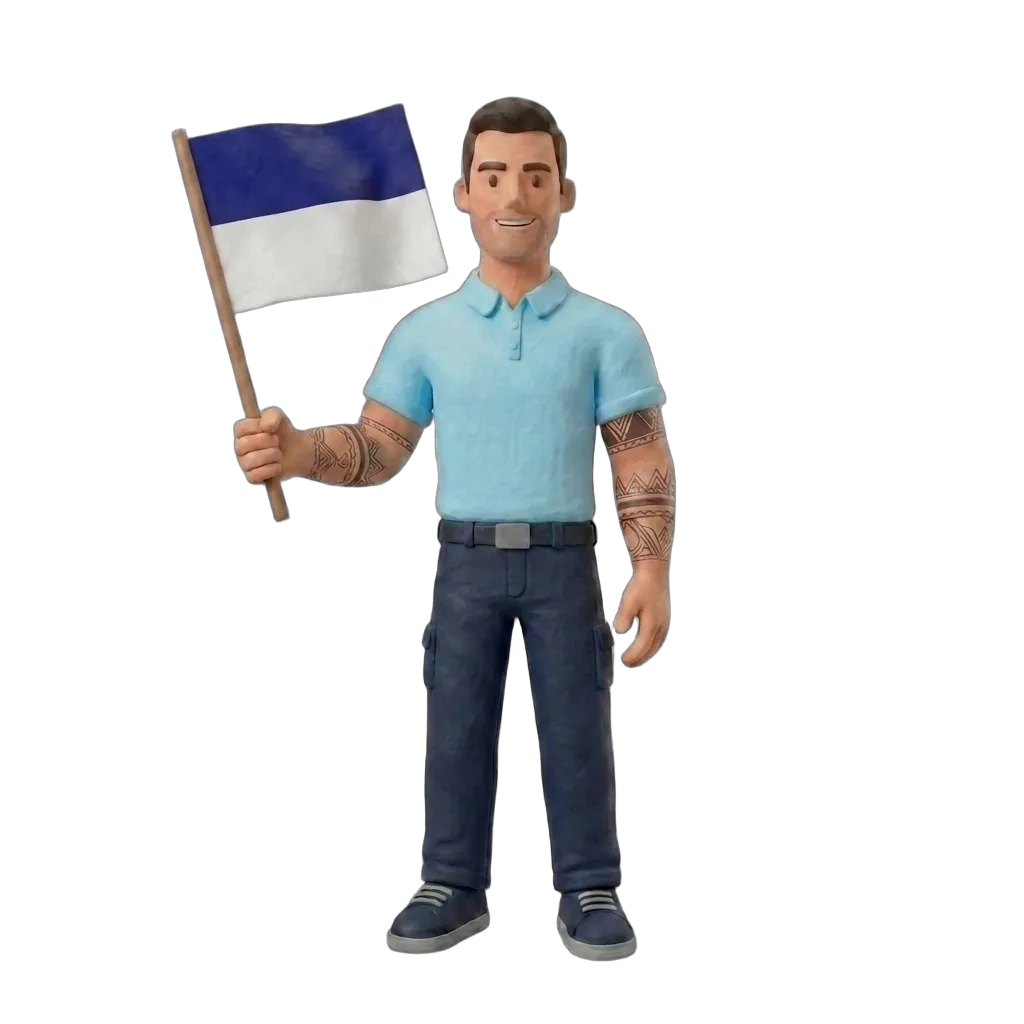 Verhuizer met Hoogeveen vlag