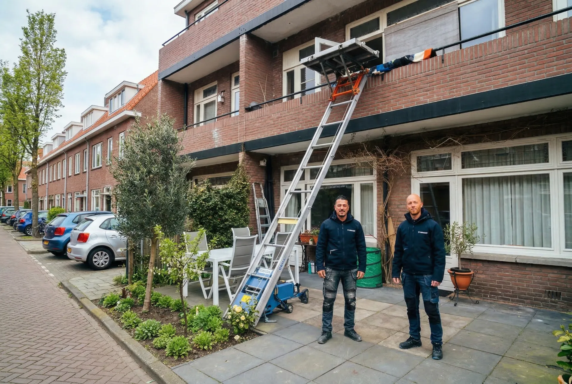 GEDA bouwlift voor zware lasten bij een verhuizing in Dronten