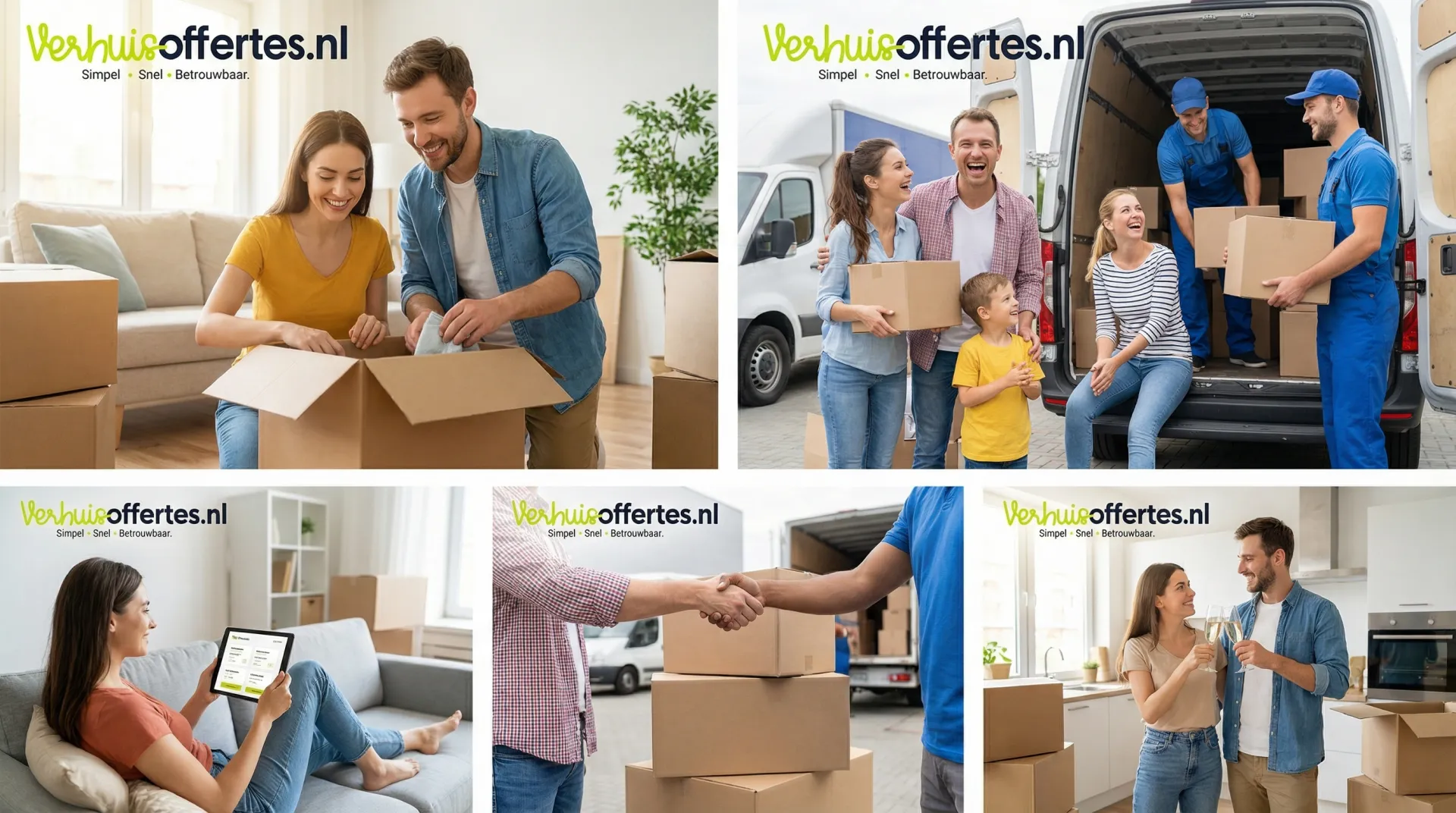 Netjes gelabelde verhuisdozen klaar voor transport