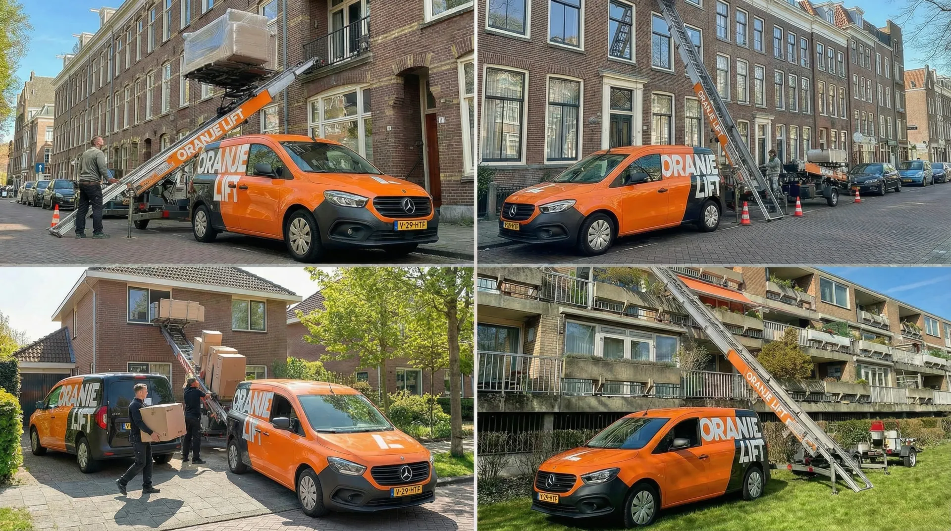 Aanhangerlift wordt gepositioneerd voor een woning in Arnhem