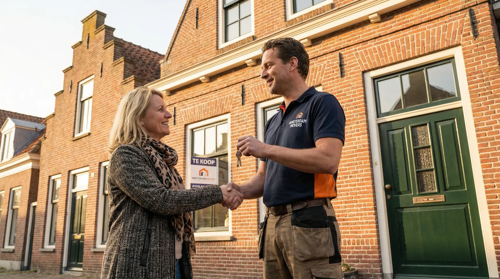 Professionele verhuizers laden dozen in verhuiswagen