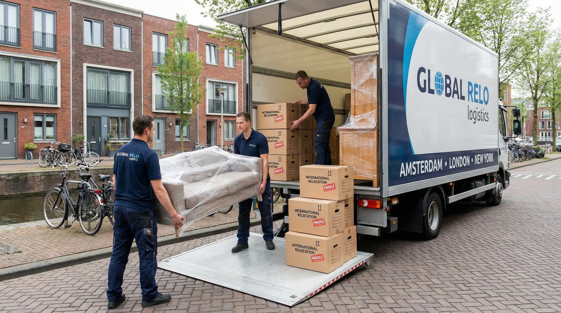 Verhuizers laden meubels in voor een verhuizing nabij de Veluwe in Apeldoorn